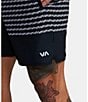 Color:Black/White - Image 5 - Yogger Performance Stretch 17#double; Outseam Print Walk Shorts