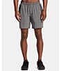 Color:Charcoal Heather - Image 1 - Yogger Performance Stretch 17#double; Outseam Solid Walk Shorts