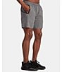 Color:Charcoal Heather - Image 3 - Yogger Performance Stretch 17#double; Outseam Solid Walk Shorts
