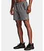 Color:Charcoal Heather - Image 4 - Yogger Performance Stretch 17#double; Outseam Solid Walk Shorts