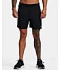Color:Black - Image 1 - Yogger Performance Stretch 17#double; Outseam Solid Walk Shorts