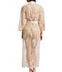 Color:Champagne - Image 2 - Darling Lace Long Kimono Sleeve Robe