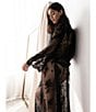 Color:Black - Image 4 - Darling Lace Long Kimono Sleeve Robe