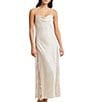 Color:Champagne - Image 1 - Darling Sweetheart Neck Crisscross Back Detailed Lace Slip Nightgown