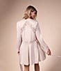 Rya Collection Delight Long Sleeve Open Lapel Short Bridal Robe, Color:Ivory - Image 4