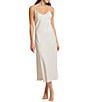 Rya Collection Kiss Solid Charmeuse Embroidered Tulle Back Gown - Image 1