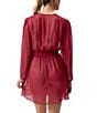 Rya Collection Lovely Long Sleeve Open Lapel Chiffon Cover Up Robe - Image 2