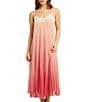 Rya Collection Ombre Pleated Lace Trim Gown, Color:Sunset - Image 1
