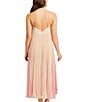 Rya Collection Ombre Pleated Lace Trim Gown, Color:Sunset - Image 2