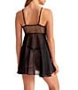 Rya Collection Opera Sleeveless V-Neck Embroidered Netting Chiffon Tie-Front Babydoll Set - Image 2