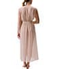 Rya Collection Sincerity Long Sleeve Belt Tie Chiffon Long Robe, Color:Champagne - Image 2