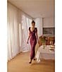 Rya Collection Stretch Lace Bow Amour Long Gown - Image 4
