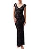 Rya Collection Stretch Lace Bow Amour Long Gown - Image 1