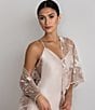 Rya Collection Stunning Coordinating 3/4 Sleeve Embroidered Robe, Color:Sepia Rose - Image 4