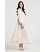 Rya Collection True Love Solid Chiffon Long Robe, Color:Blush - Image 7