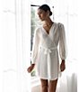 Rya Collection True Love Solid Chiffon Robe, Color:Ivory - Image 8