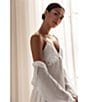 Rya Collection True Love Solid Chiffon Robe, Color:Ivory - Image 10