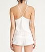 Color:Ivory - Image 2 - Charmeuse Lace Solid Camisole and Short Pajama Set