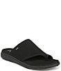 Color:Black - Image 1 - Margoslide Knit Toe Loop Sport Slide Sandals