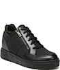 Color:Black/Black - Image 1 - Victory Hidden Wedge Zip Sneakers