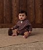 Rylee + Cru Baby Boys Mulberry Stripe Romper - Image 3