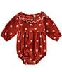 Rylee + Cru Baby Girl Freya Bow Bubble Romper - Image 1