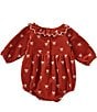 Rylee + Cru Baby Girl Freya Bow Bubble Romper - Image 2