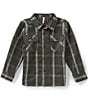 Rylee + Cru Little Boys Plaid Corduroy Long Sleeve Button Front Shirt - Image 1