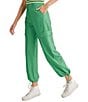 Color:Kelly Green - Image 3 - Airy Cargo Nylon Pants