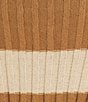 Sadie & Sage Crewneck Violette Striped Sweater, Color:Ivory Brown - Image 4