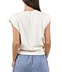 Sadie & Sage Crochet American Dream Cap Sleeve Sweater, Color:Ivory - Image 2