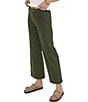 Sadie & Sage Flat Front Wide Leg Denim Pants, Color:Green - Image 3