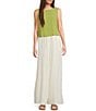 Sadie & Sage Linen Blend Elastic Waist Wide Leg Pull-On Pants, Color:Ivory - Image 3