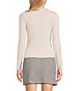 Sadie & Sage Mock Neck Long Sleeve Thumbhole Cuff Top, Color:Cream - Image 2