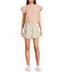 Sadie & Sage Ruffle Cap Sleeve Sweater Top, Color:Blush - Image 3