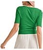Color:Kelly Green - Image 2 - Scoop Neck So Fresh Knit Top