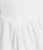 Sadie & Sage Sleeveless Jersey Eyelet Mixed Media Corset Mini Dress, Color:White - Image 4