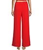 Color:Red - Image 2 - SO CAL Coordinating Wide Leg Pants