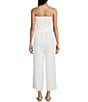 Sadie & Sage Strapless Smocked Bodice Wide Leg Jumpsuit, Color:White - Image 2