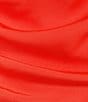 Color:Red - Image 3 - Cowl Neck Sleeveless Midi Dress