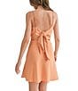 Color:Apricot - Image 2 - Jess Cowl Neck Sleeveless Mini Dress