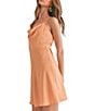 Color:Apricot - Image 3 - Jess Cowl Neck Sleeveless Mini Dress