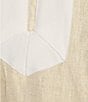 SAIL to SABLE Gold Linen Blend Split Neck Sleeveless Tunic Dress, Color:Gold - Image 3
