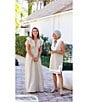 SAIL to SABLE Gold Linen Blend Split Neck Sleeveless Tunic Dress, Color:Gold - Image 5