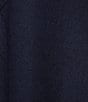 Color:Navy - Image 5 - Linen Blend Stand Collar Button Front Detail Sleeveless Side Slit Midi Shirt Dress
