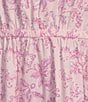 SAIL to SABLE Woven Baroque Floral Split Neck Flutter Sleeve Ric Rac Tiered Midi Dress, Color:Baroque Floral - Image 3