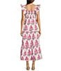 SAIL to SABLE x Amy Littleson McNitt The Debra Hibiscus Print Smocked Maxi Dress, Color:Hibiscus Block Print - Image 2