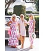 SAIL to SABLE x Amy Littleson McNitt The Debra Hibiscus Print Smocked Maxi Dress, Color:Hibiscus Block Print - Image 5