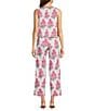 SAIL to SABLE X Amy Littleson McNitt The Jacqueline Sleeveless Tank Pant Set, Color:Hibiscus Block Print - Image 2