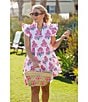 SAIL to SABLE x Amy Littleson McNitt The Vero Hibiscus Print Flare Tunic Dress, Color:Hibiscus Block Print - Image 5